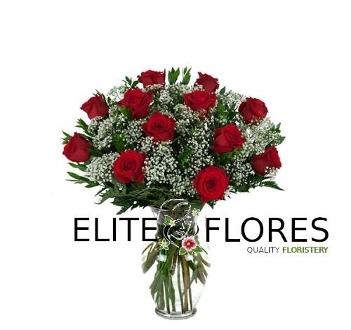 12 Rosa roja
