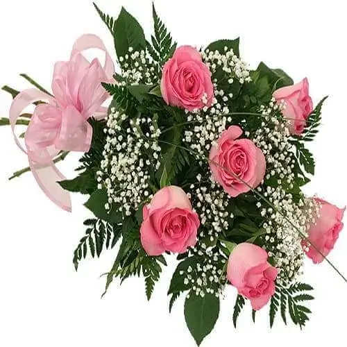 Ramo Seis Rosas Rosadas