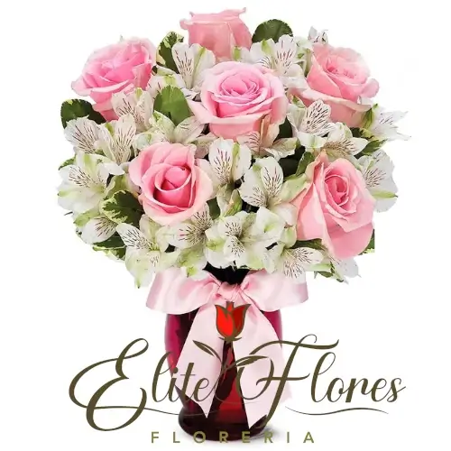 Arreglo floral tonos pasteles