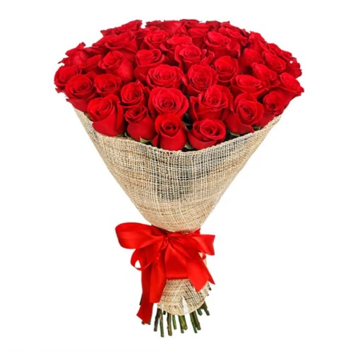 Ramo de 50 rosas rojas