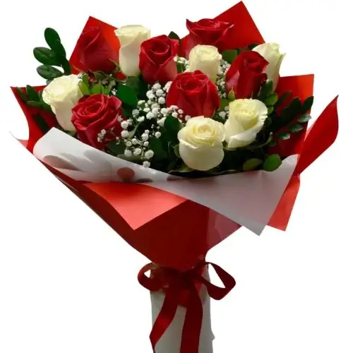 Ramo Rojiblanca – 12 rosas
