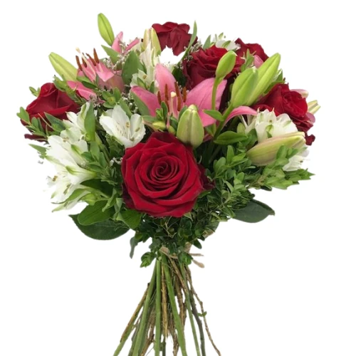 Rosas Lilium Rosados y Blancos