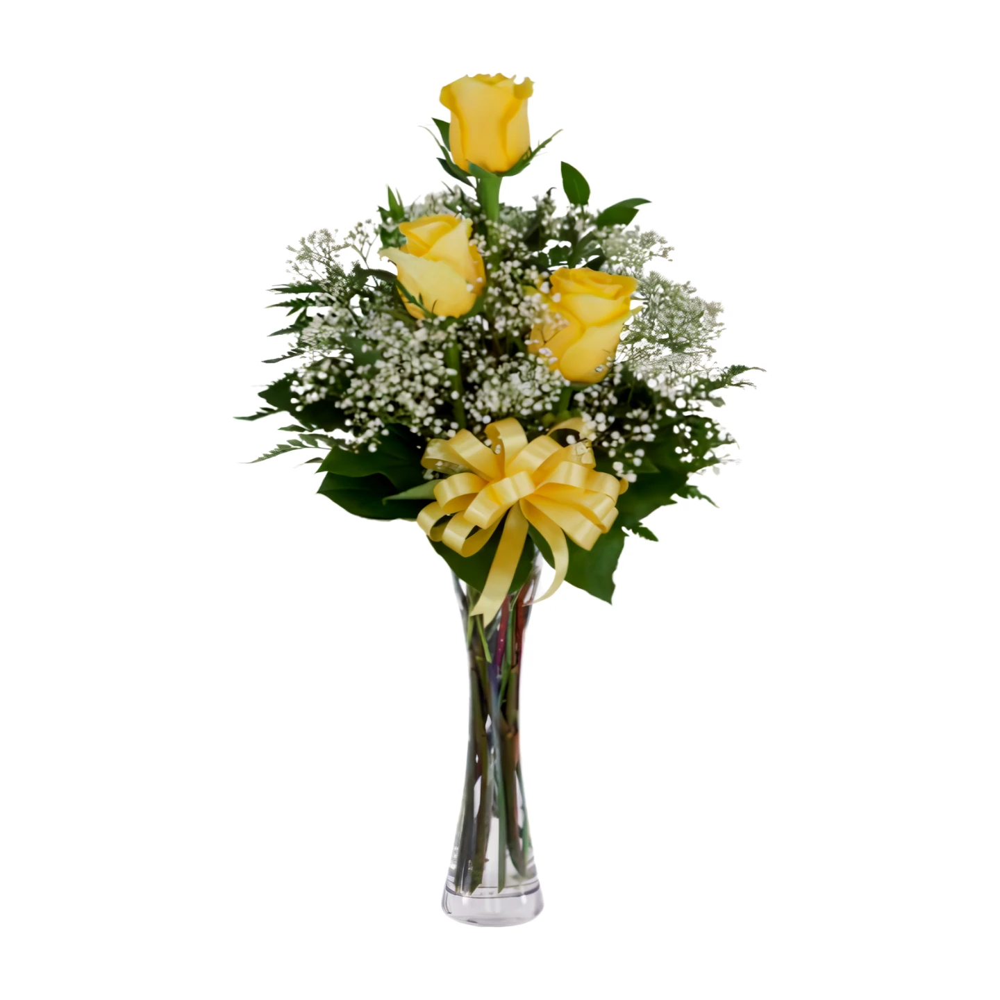 Mother -5 Florero con 3 rosas