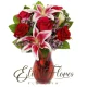 Arreglo Floral rosas y stargazer