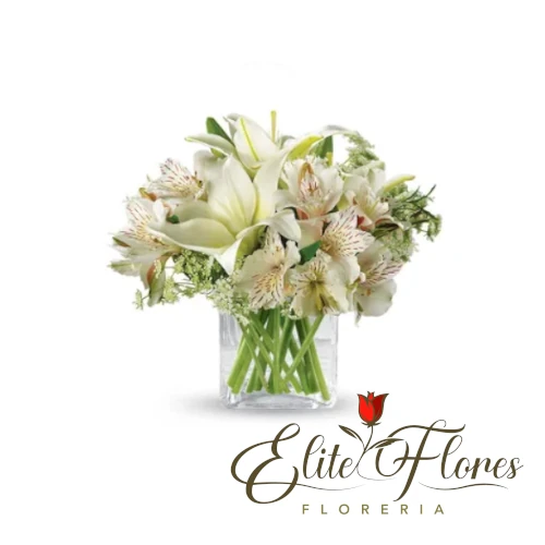 Florero pequeño blanco