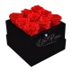 Caja con 9 rosas rojas