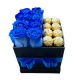 Bombones con rosas azules