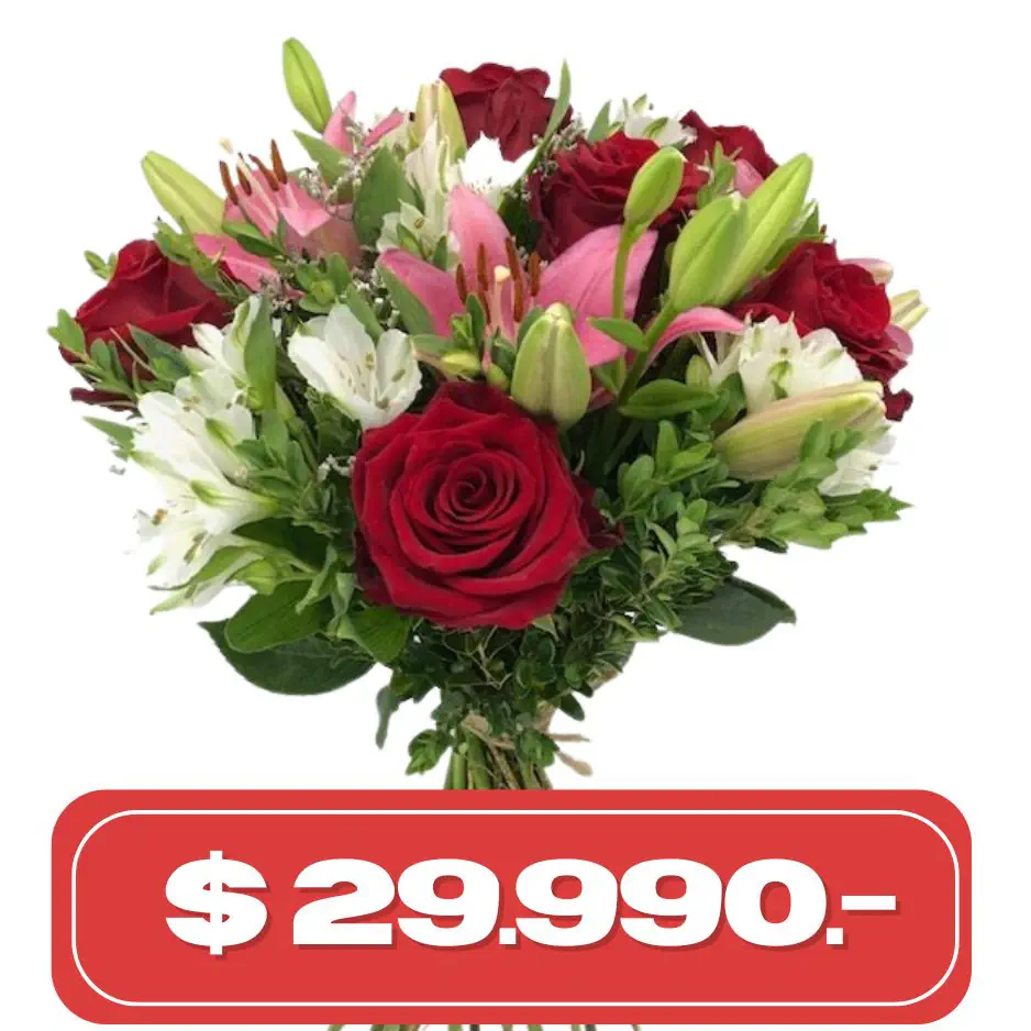 Plan Quincenal Rosas Lilium Rosados y Blancos