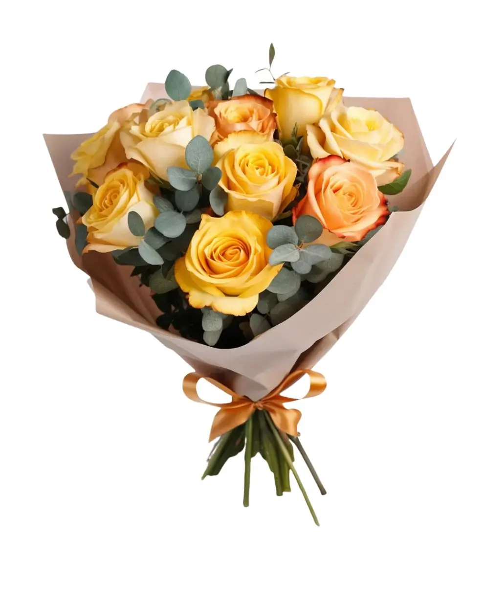 BouquetDeDoceRosasAmarillas Ramo con 10 rosas amarillas - Imagen 1