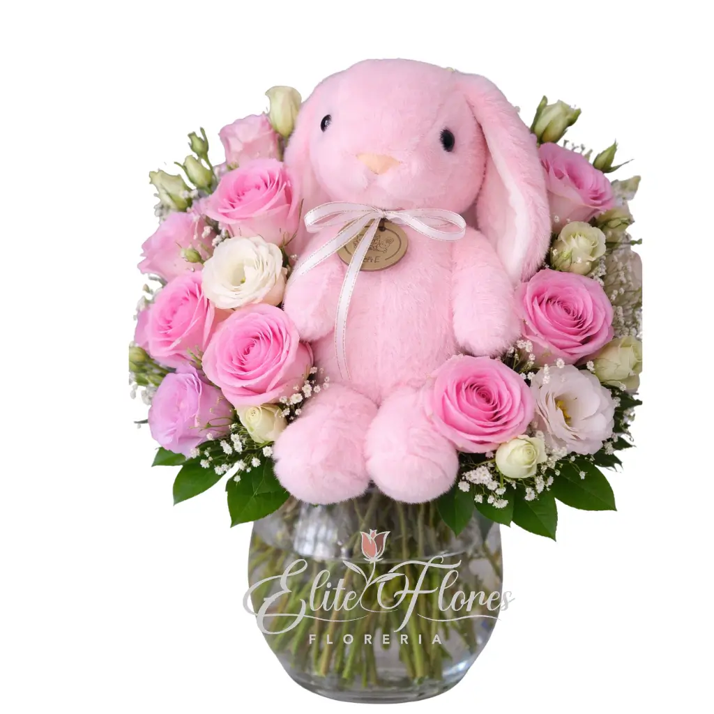 Florero con conejo de Pascua-5