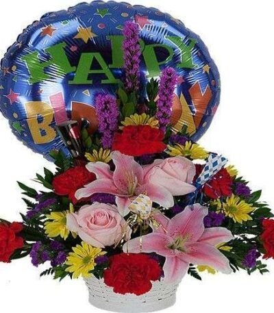 Canasto para cumpleaños