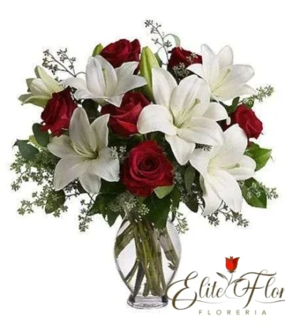 Rosas y asltromelias pasteles