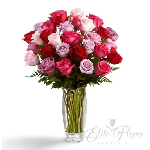 FLCR-ROSAS-18 Florero de rosas cautivadores