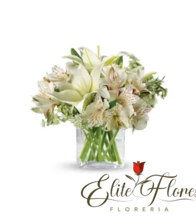 Florero pequeño blanco