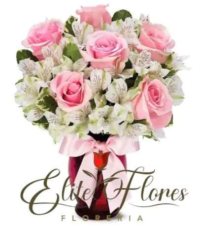 Arreglo floral tonos pasteles