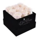 Caja con 9 rosas blancas