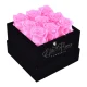 Caja con 9 rosas rosadas