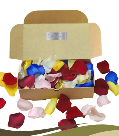 caja de petalos