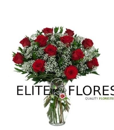 12 Rosa roja