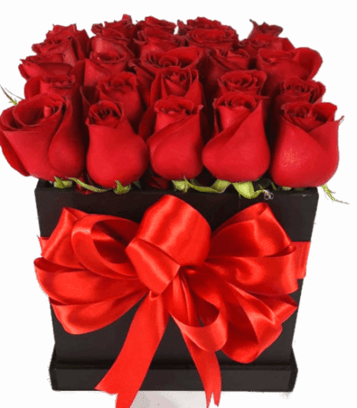 Caja con 24 rosas, "flores a domicilio"
