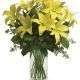 Florero Lilium amarillos