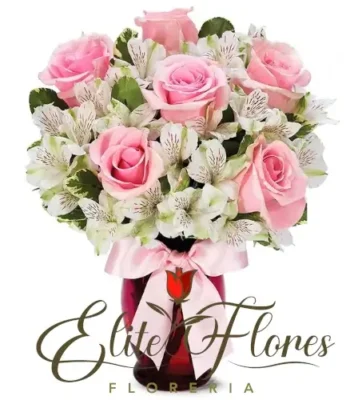 Arreglo floral tonos pasteles